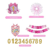 KUTKUT Dog Birthday Party Supplies Decoration - Pet Puppy Party Supplies Birthday Triangle Scarf, Hat, Tutu Skirt, Crown & 0-9 Figure Pet Happy Birthday Banner for Pet Puppy Dog Cat Girl - ku